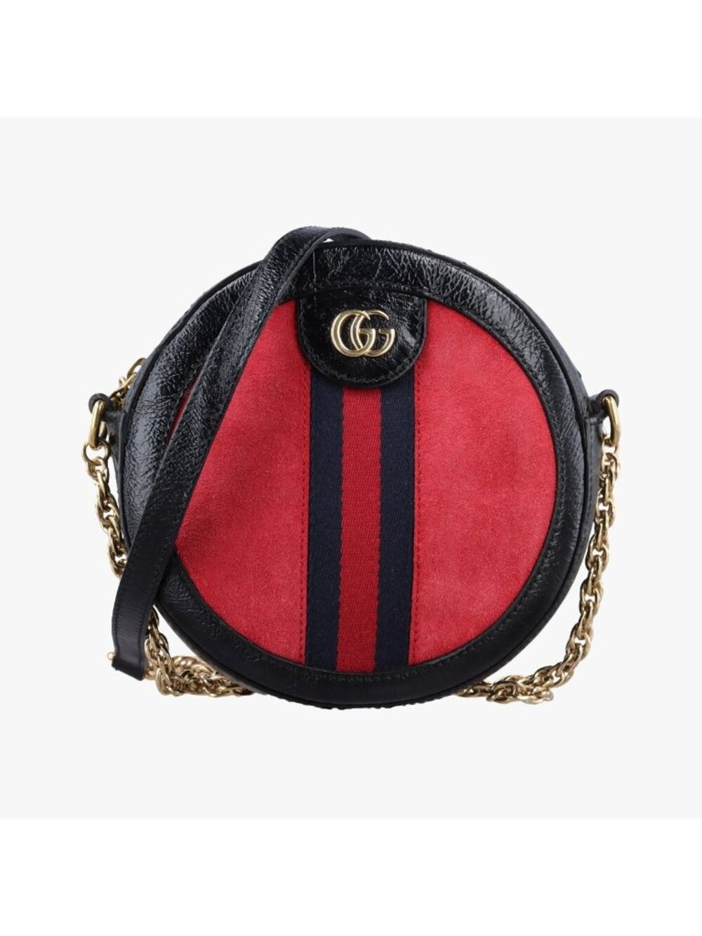 Gucci Ophidia Red Black Suede Patent